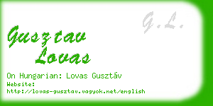 gusztav lovas business card